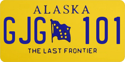 AK license plate GJG101