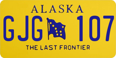 AK license plate GJG107