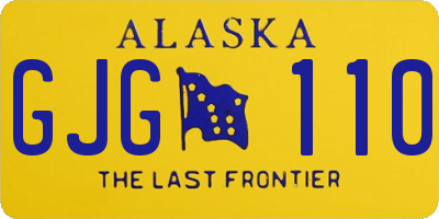AK license plate GJG110