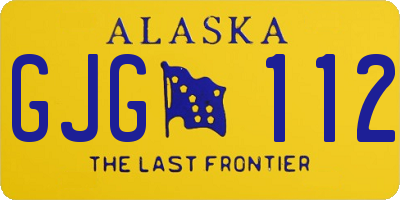AK license plate GJG112