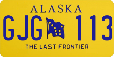 AK license plate GJG113