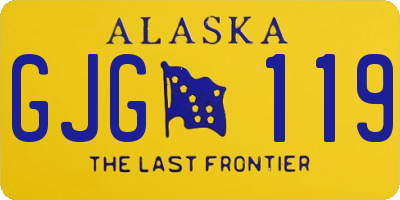 AK license plate GJG119