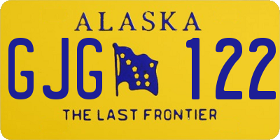 AK license plate GJG122