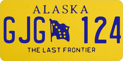 AK license plate GJG124