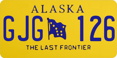 AK license plate GJG126