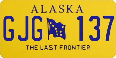 AK license plate GJG137
