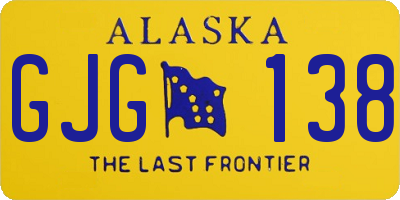 AK license plate GJG138