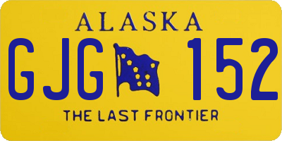 AK license plate GJG152