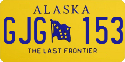 AK license plate GJG153
