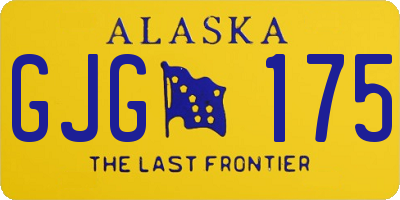 AK license plate GJG175