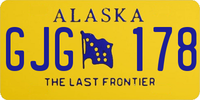 AK license plate GJG178