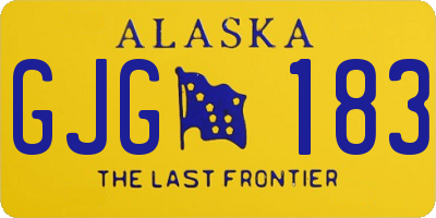 AK license plate GJG183