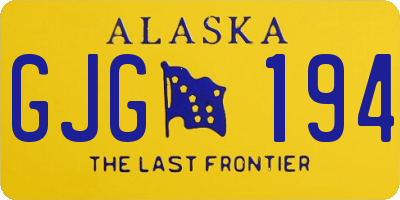 AK license plate GJG194