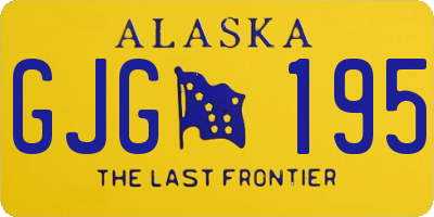 AK license plate GJG195