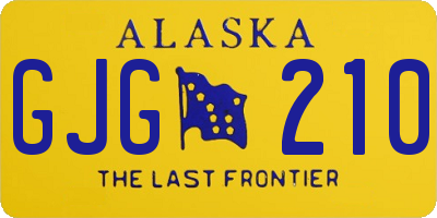 AK license plate GJG210