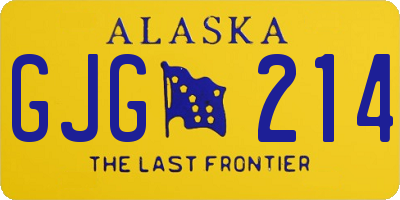 AK license plate GJG214