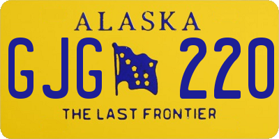 AK license plate GJG220