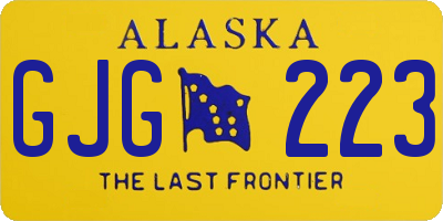 AK license plate GJG223