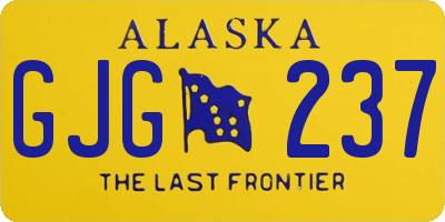 AK license plate GJG237