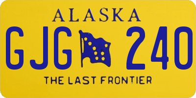 AK license plate GJG240