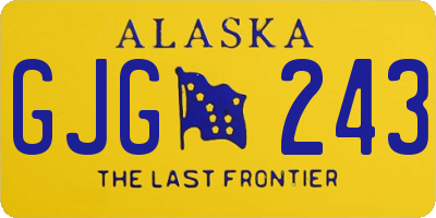 AK license plate GJG243