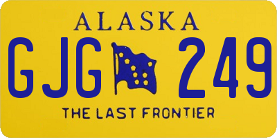 AK license plate GJG249