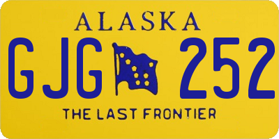 AK license plate GJG252
