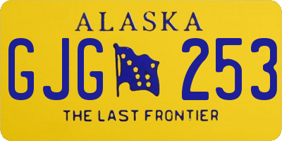 AK license plate GJG253