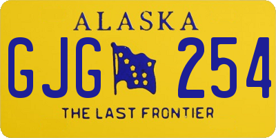 AK license plate GJG254