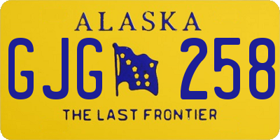 AK license plate GJG258