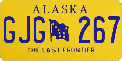 AK license plate GJG267