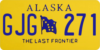 AK license plate GJG271