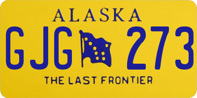 AK license plate GJG273