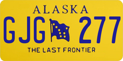 AK license plate GJG277