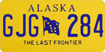 AK license plate GJG284