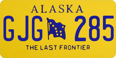 AK license plate GJG285