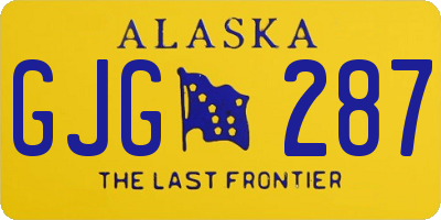 AK license plate GJG287