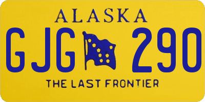 AK license plate GJG290