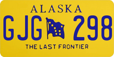 AK license plate GJG298