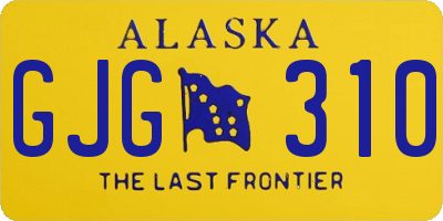 AK license plate GJG310