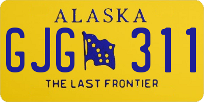 AK license plate GJG311
