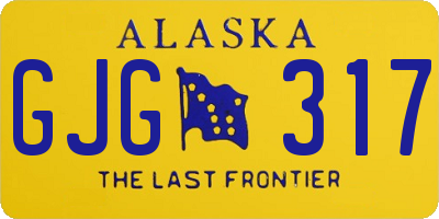 AK license plate GJG317