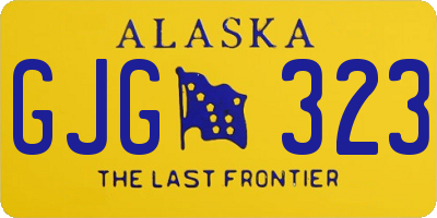 AK license plate GJG323