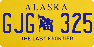 AK license plate GJG325