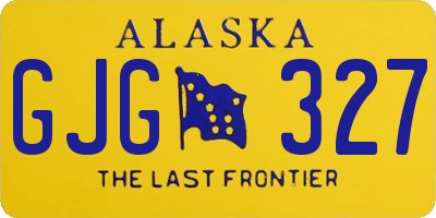 AK license plate GJG327