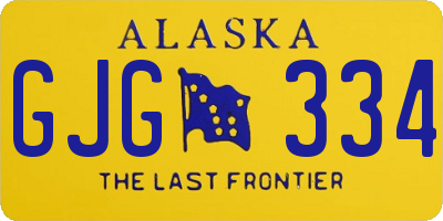 AK license plate GJG334