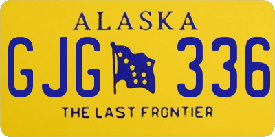 AK license plate GJG336