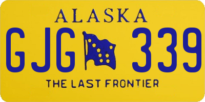 AK license plate GJG339