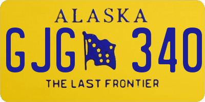 AK license plate GJG340