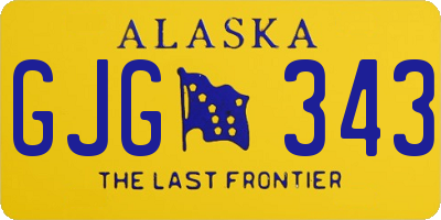 AK license plate GJG343